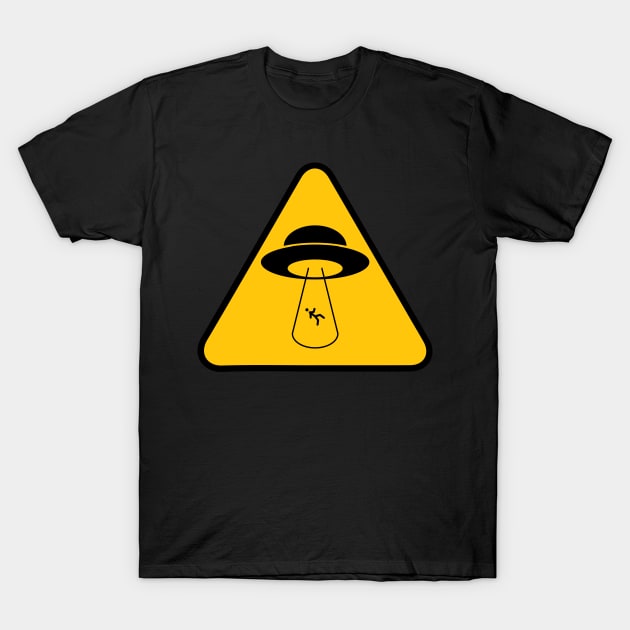 UFO Caution Sign T-Shirt by Expanse Collective